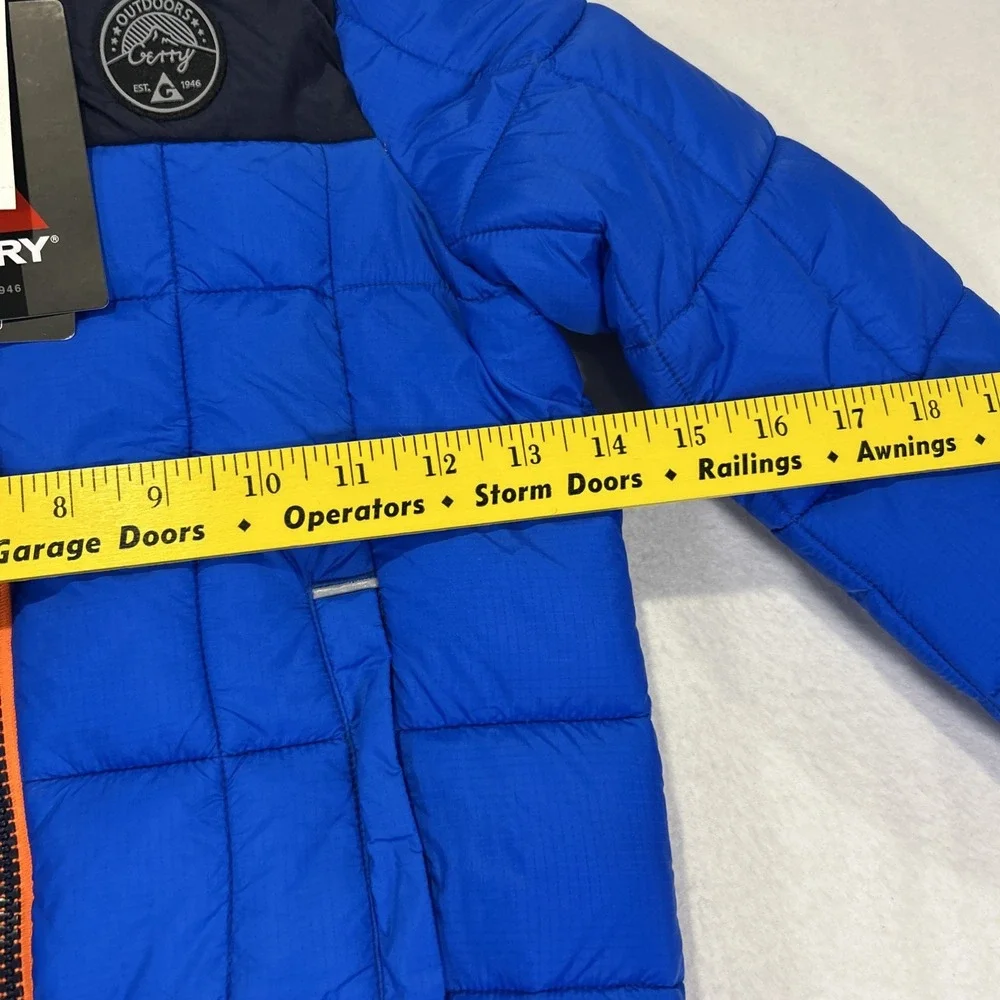 Gerry Boys Torque Puffer Jacket Blue Insulated Hooded DG51223 Size XXS (4/5)